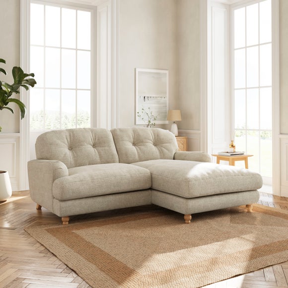 Martha Corner Chaise Basket Weave Sofa