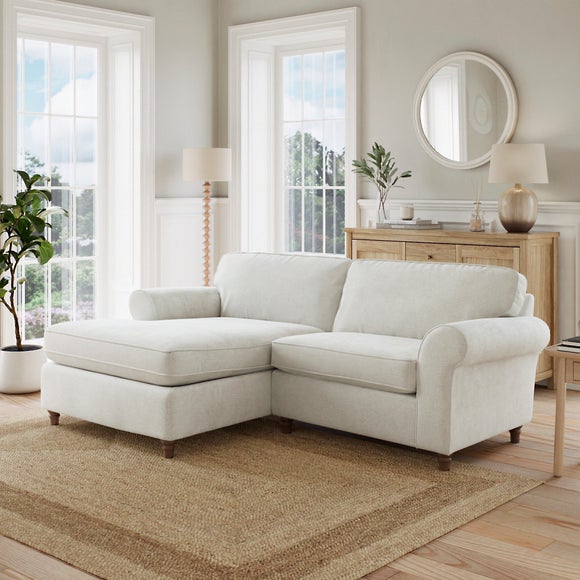 Flori Chenille Soft Texture Corner Chaise Sofa