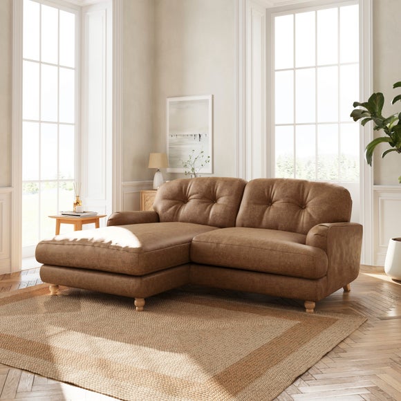 Martha Corner Chaise Arizona Faux Leather Sofa