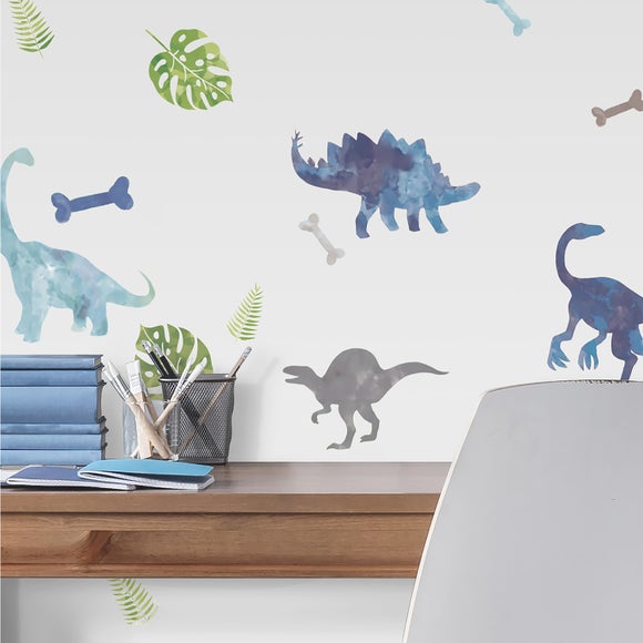 Watercolour Dinosaurs Peel and Stick Wall Stickers