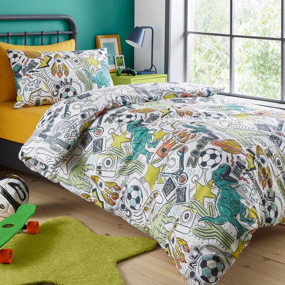 Bedlam Doodle Zoom Duvet Cover & Pillowcase Set