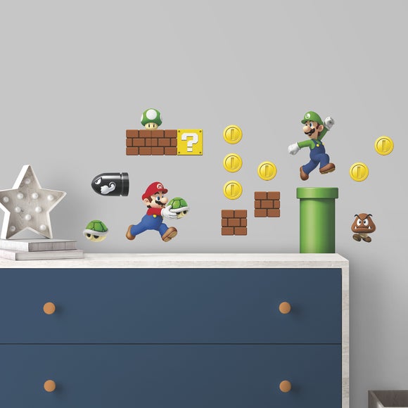 Super Mario Build a Scene Wall Stickers