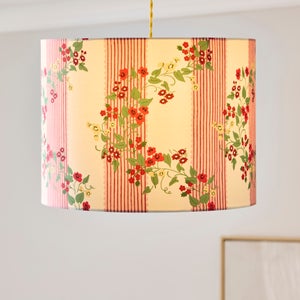 Striped Floral Trails Easy Fit Drum Lamp Shade