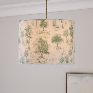 Toile Trees Easy Fit Drum Lamp Shade