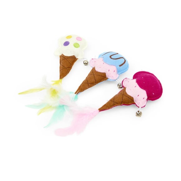 PetFace Catkins Felt Ice Cream Cat Toy