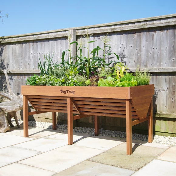 View Vegtrug Aluminium 1.8m Teak Bed Planter View Vegtrug Aluminium 1.8m Teak Bed Planter