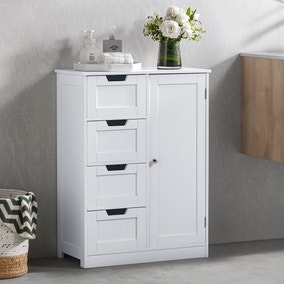 Return - Anderson 4 Drawer 1 Door Unit, White