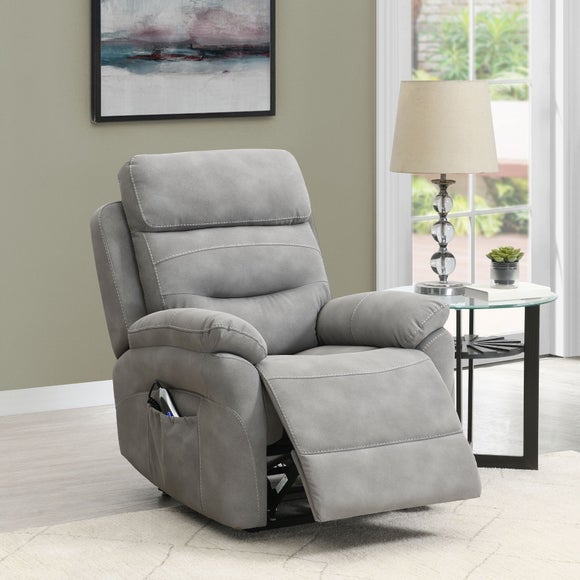 Calderbank Faux Suede Power Reclining Chair