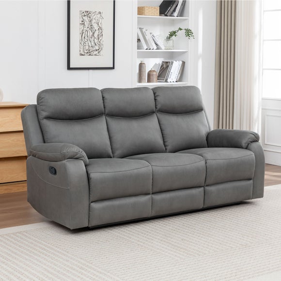 View Aviemore Faux Leather 3 Seater Manual Reclining Sofa View Aviemore Faux Leather 3 Seater Manual Reclining Sofa