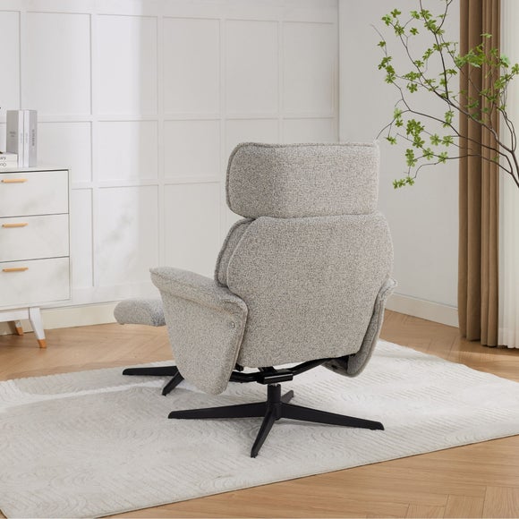 Photo 4 of Gretna Chenille Swivel Chair With Footstool Photo 4 of Gretna Chenille Swivel Chair With Footstool