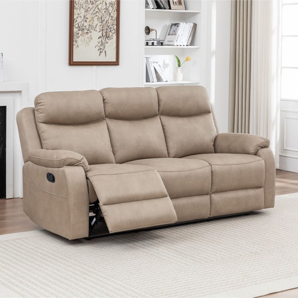 View Aviemore Faux Leather 3 Seater Manual Reclining Sofa View Aviemore Faux Leather 3 Seater Manual Reclining Sofa