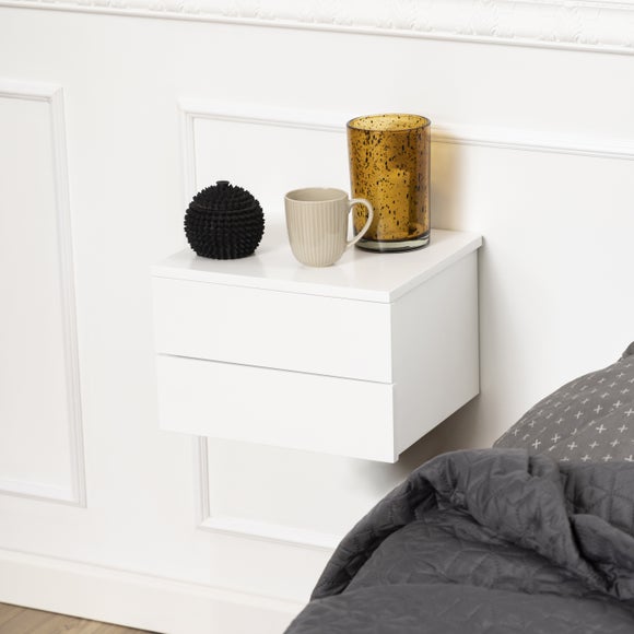 Return - Furniture To Go Avignon 2 Drawer Bedside Table, White