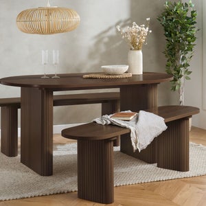Axel Fluted Oval Bench