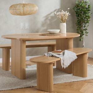 Axel Fluted Oval Bench