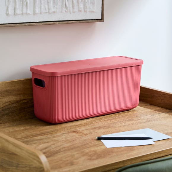 Slimline Ribbed 6.6L Storage Box