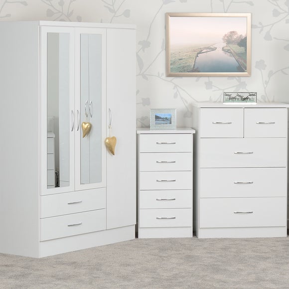 Return - Nevada Slim 5 Drawer Chest, Nevada White