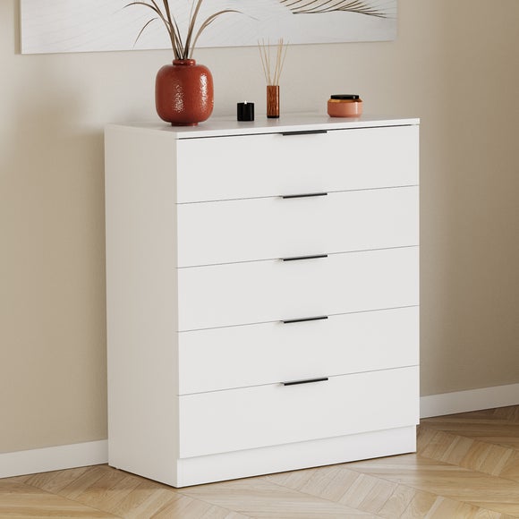 Return - Hayes 5 Drawer Chest, White
