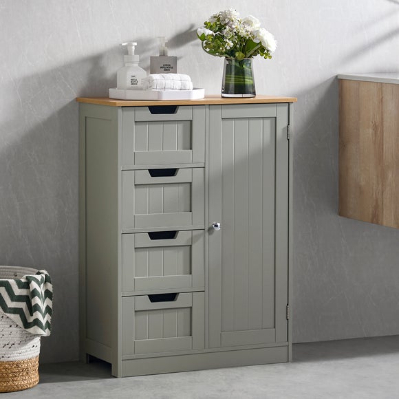 Return - Anderson 4 Drawer 1 Door Unit, Light Grey