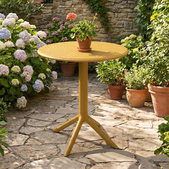 Return - Bergen Round Bistro Table, Saffron Yellow