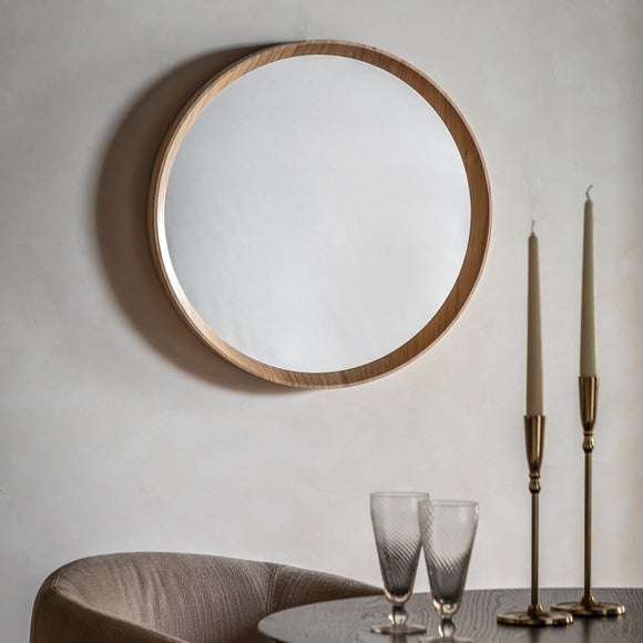 Cedar and Sage Haven Round Wall Mirror