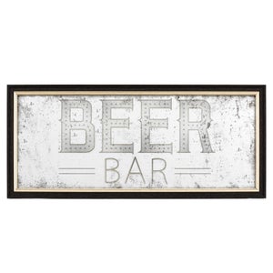 Cedar & Sage Antique Printed Beer Bar Wall Mirror