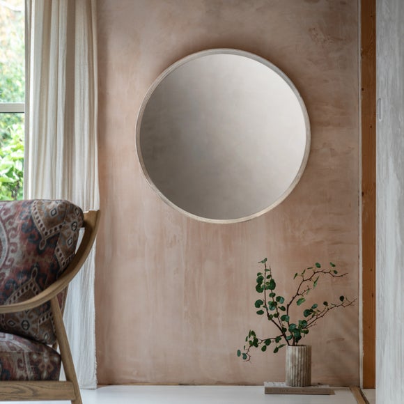 Cedar and Sage Skandia Round Wall Mirror