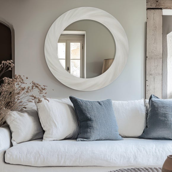 Cedar & Sage Harvest Twist Round Wall Mirror