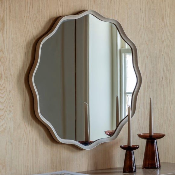 Cedar & Sage Seabrook Wave Round Wall Mirror