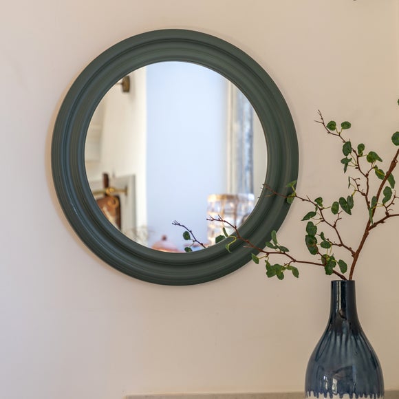 Cedar and Sage Meadow Round Wall Mirror