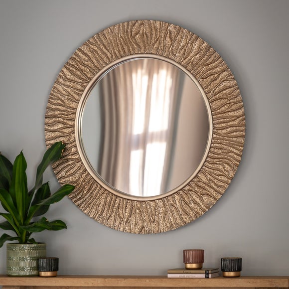 Cedar and Sage Solara Round Wall Mirror