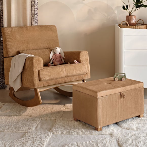 Gaia Baby Serena Corduroy Nursing Chair & Footstool Set