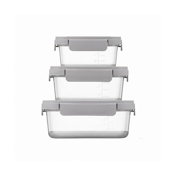 LocknLock Set of 3 NestnLock Food Containers