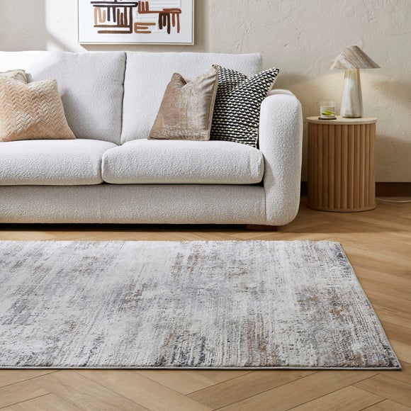 Distressed Look Abstract Rug