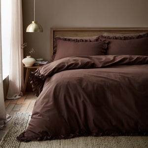 Appletree Cassia Frill 100 Cotton Duvet Cover & Pillowcase Set