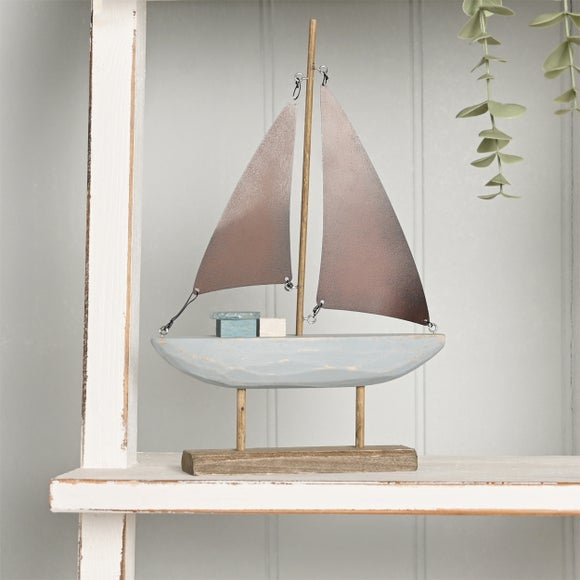 View Love Life By The Sea Driftwood & Sea Glass Boat Ornament View Love Life By The Sea Driftwood & Sea Glass Boat Ornament