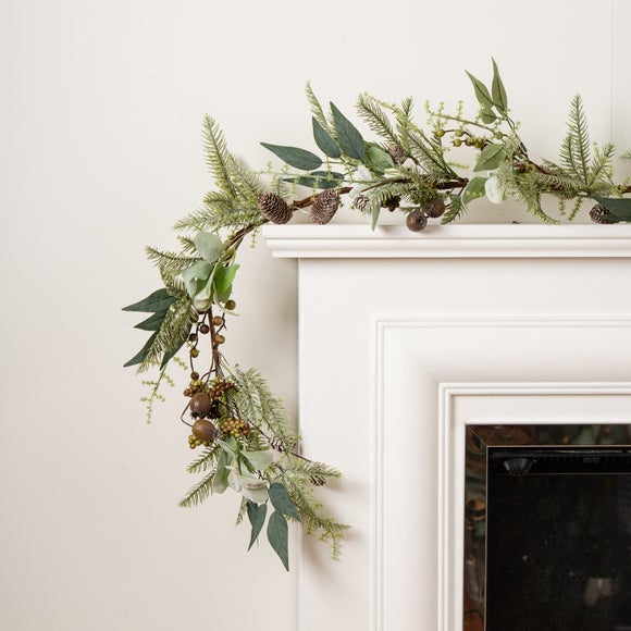 180cm Artificial Woodland Greens Garland