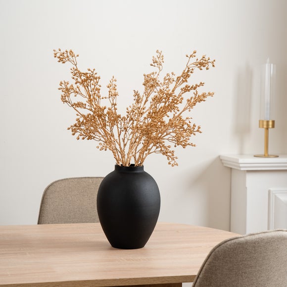 Set of 2 Artificial Gold Mini Berry Branches