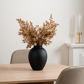 Set of 2 Artificial Gold Eucalyptus Bushes