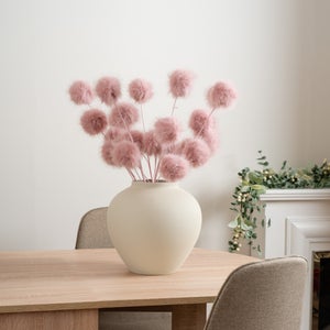 Set Of 2 65cm Fluffy Pom Pom Branches