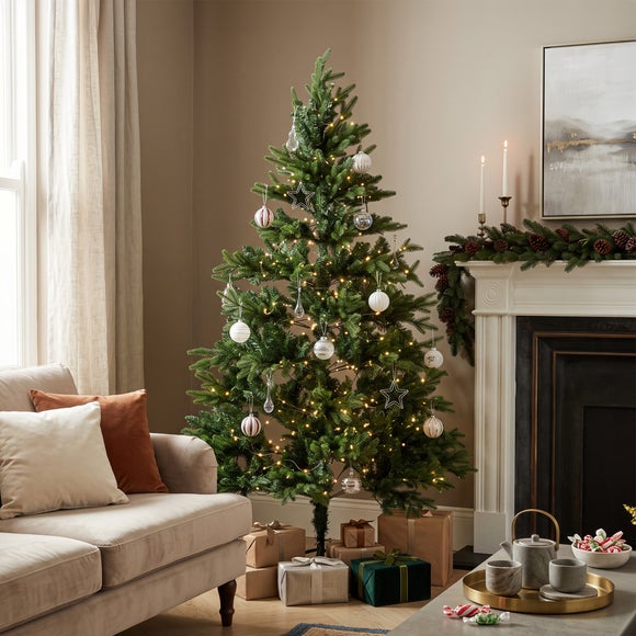 6ft Mixed Tip Pre-lit Realistic Christmas Tree