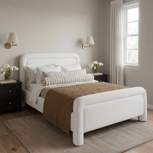 Leonnie Chenille Bed Frame