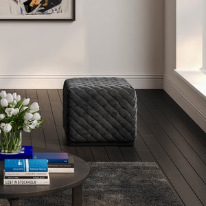Colline Small Velvet Pouffe