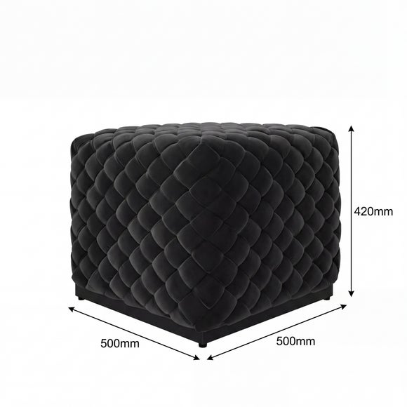 Photo 5 of Colline Small Velvet Pouffe