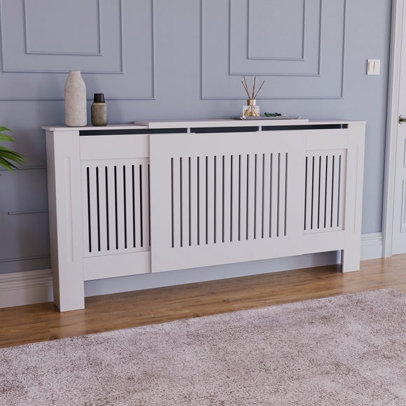 Return - Vida Designs Chelsea Adjustable Radiator Cover, White