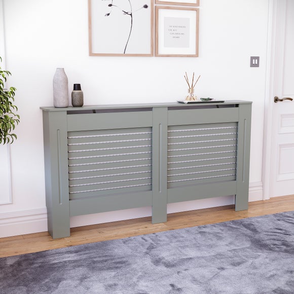 Return - Vida Designs Milton Radiator Cover, Large Olive Grey