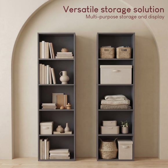 Photo 5 of Return - Oxford 5 Tier Cube Bookcase- Grey