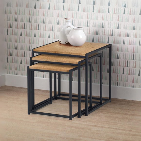 Return - Tribeca Nest of 3 Tables, Oak