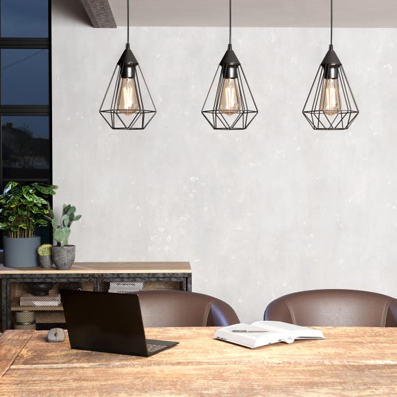 Return - EGLO Tarbes Industrial 3 Light Adjustable Diner Ceiling Light