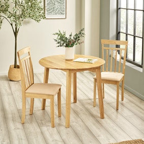 Coast Dropleaf Dining Table with 2 Coast Dining Chairs