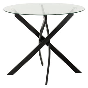 Sheldon Round Glass Top Dining Table